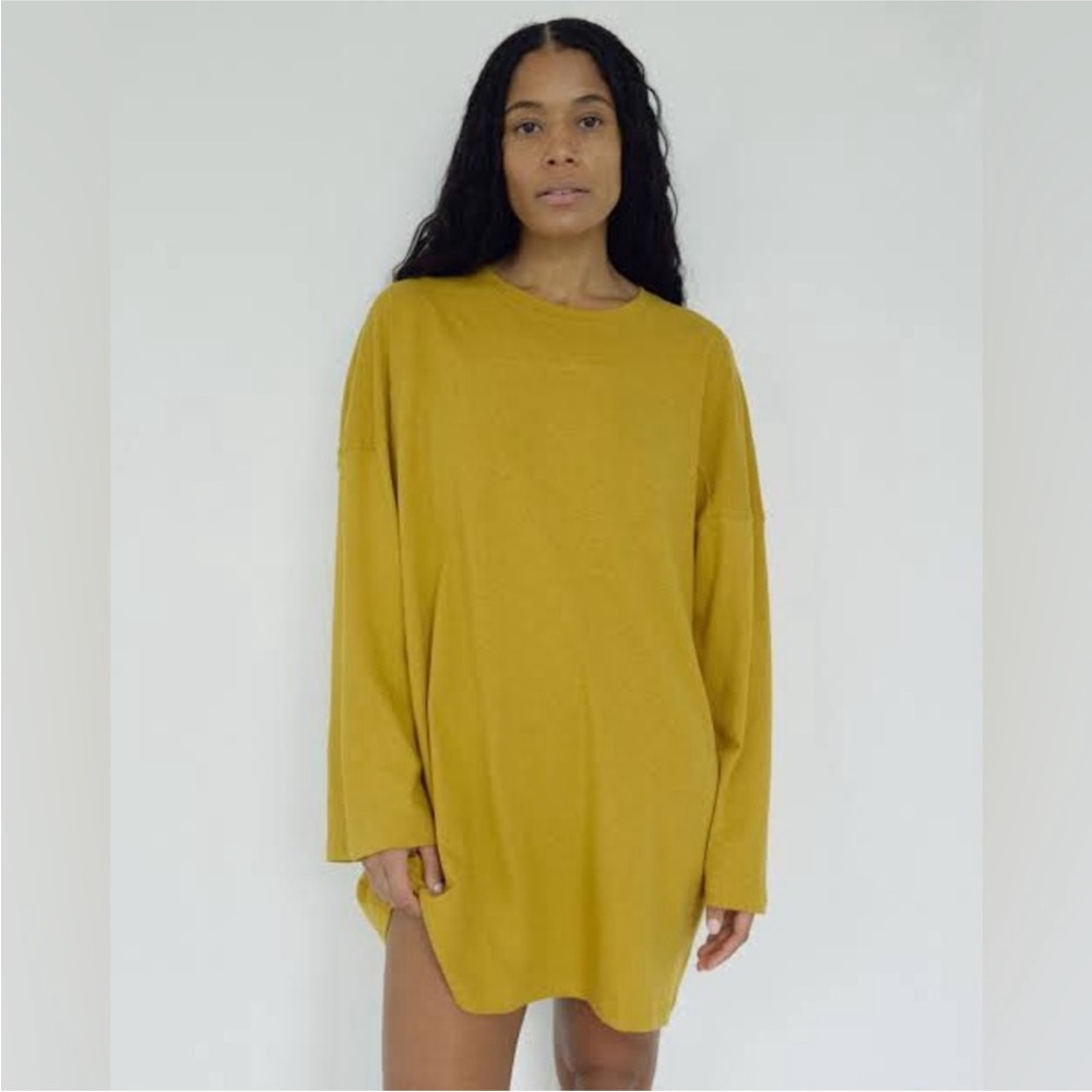 boheme goods football tee xs/s mustard